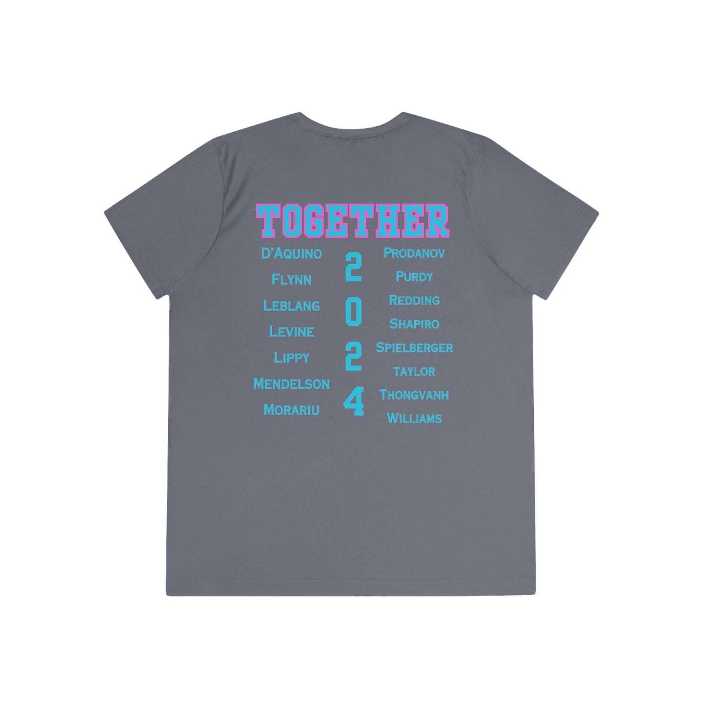 BOCA NPL ‘24 Champions - SPF 40 Ladies Performance T- player’s names on back