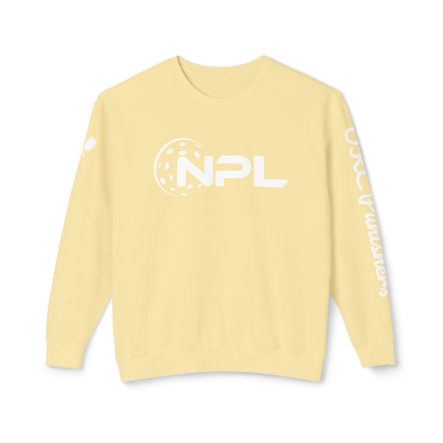 NPL Garment Dyed- Unisex Garment Dyed Lightweight Crew - Customize Sleeve w/ Name