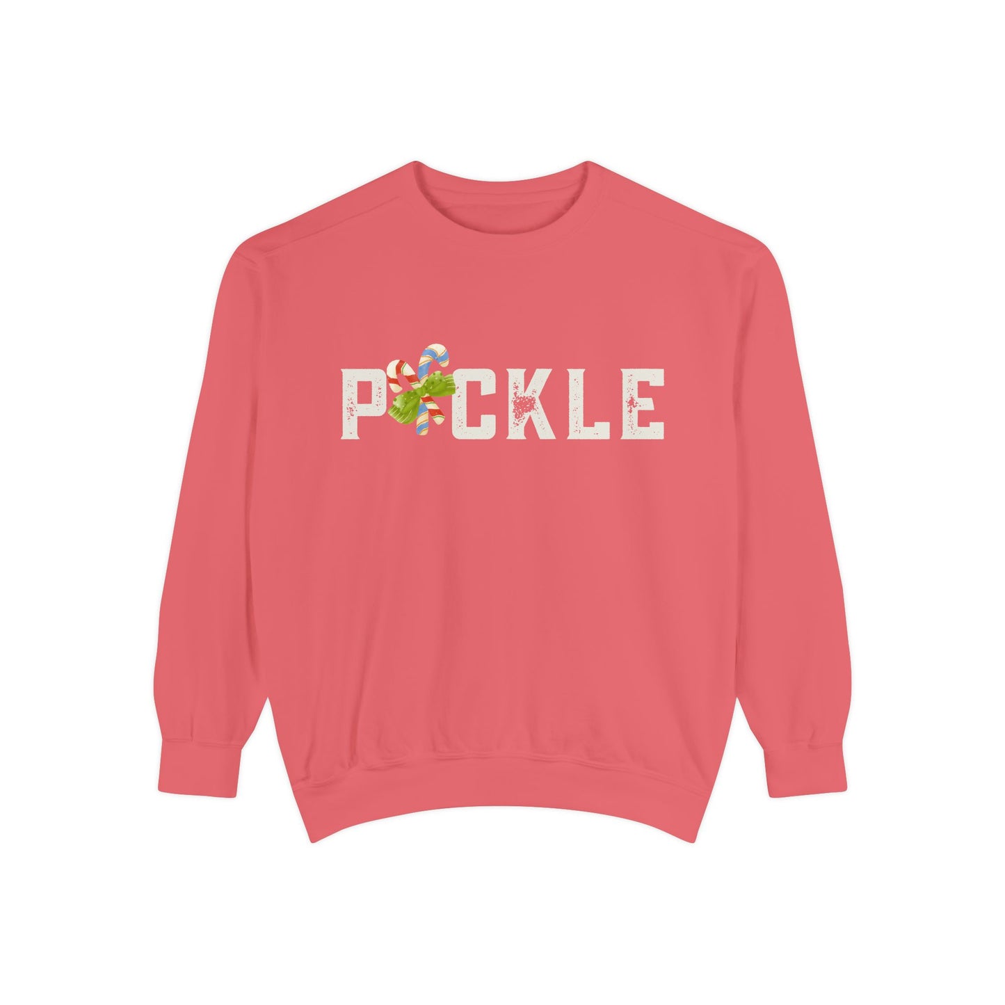 PICKLE Candy Cane MEDIUM weight Garment Dyed, Unisex Crew-Can customize back