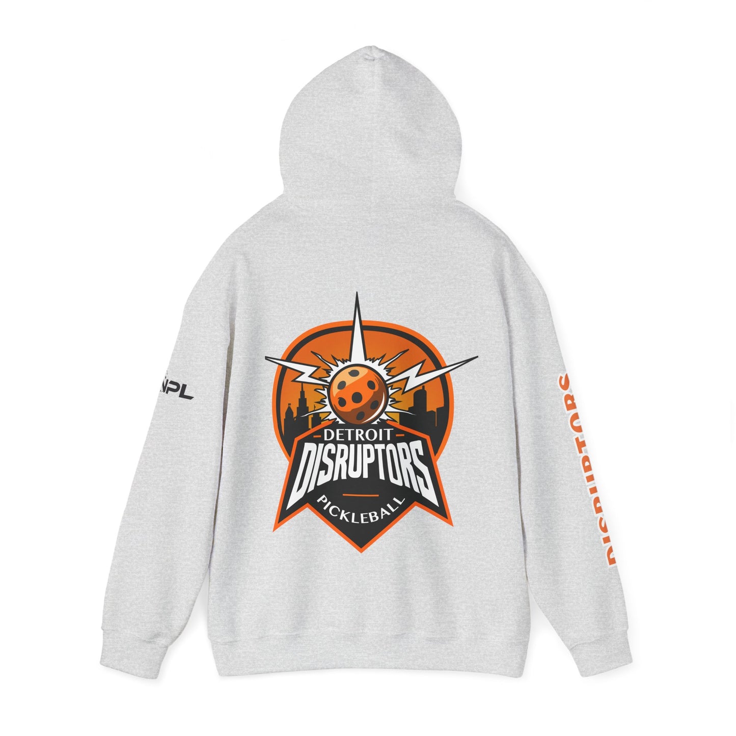 Detroit Disruptors Unisex Hoodie - Customize Sleeve or Back w/ Name - 50% cotton/poly (add in instructions)