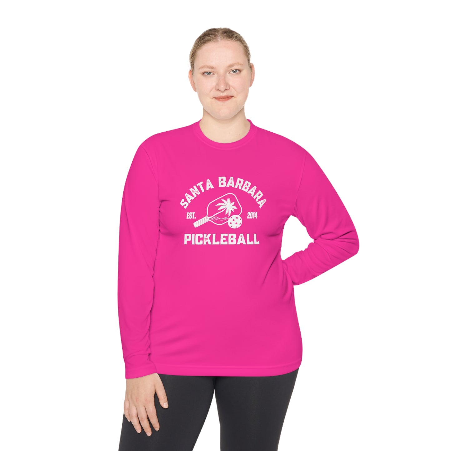 Santa Barbara Pickleball - Unisex Moisture Wicking SPF 40, Lightweight Long Sleeve Tee