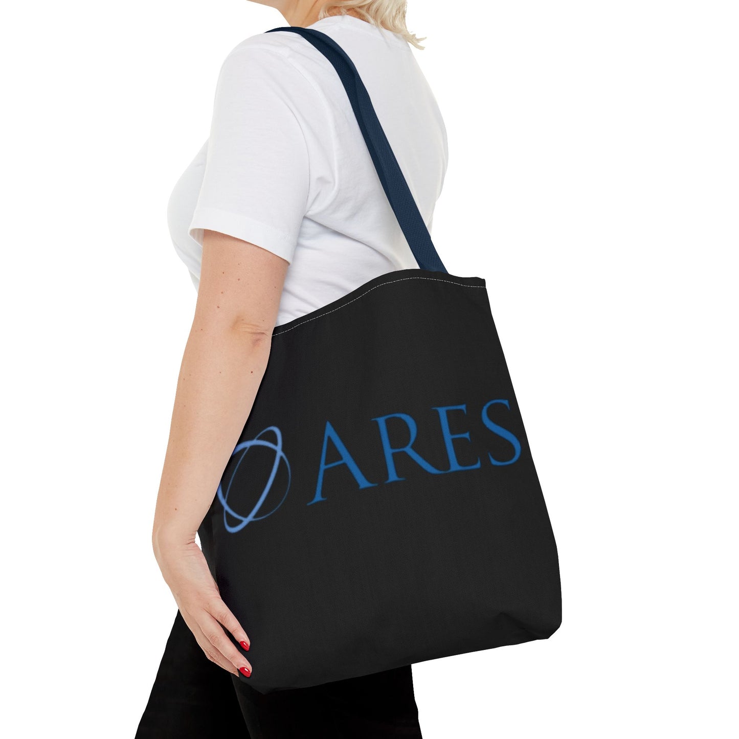 Ares Logo Tote Bag - Stylish Black Carryall for Everyday Use
