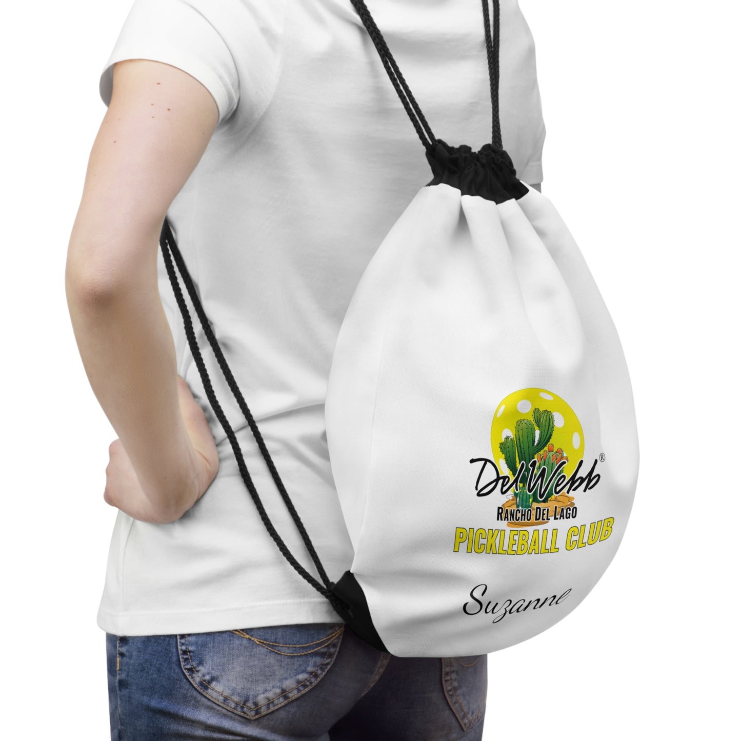 Del Webb Pickleball - Drawstring Bag - Customize name