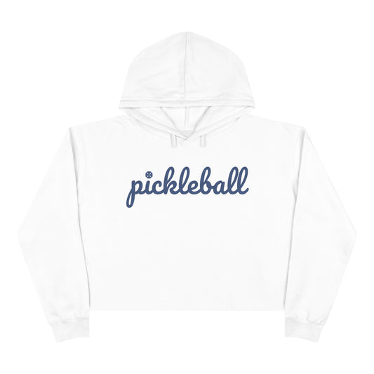 Pickleball Script Crop Hoodie -no customized sleeves