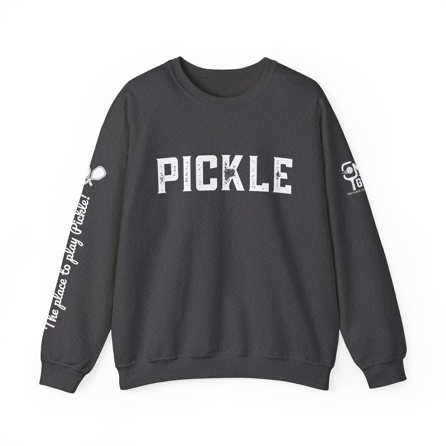 Net Game PICKLE Distressed Crew- add name under paddle, free