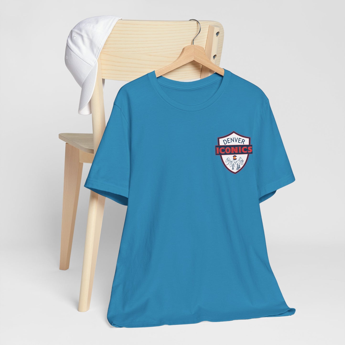 Denver Iconics Unisex Jersey Short Sleeve Tee - 100% cotton Bella Canvas - add name to back