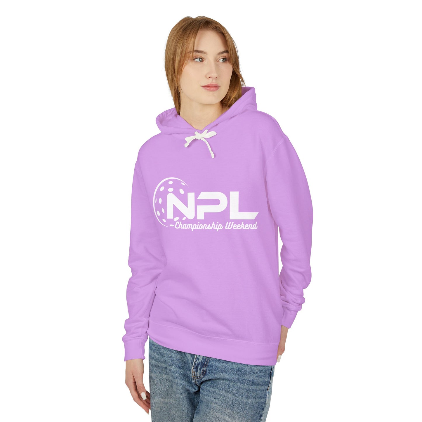 NPL Championship Weekend -Garment Dyed Unisex Lightweight Hoodie - Customize back