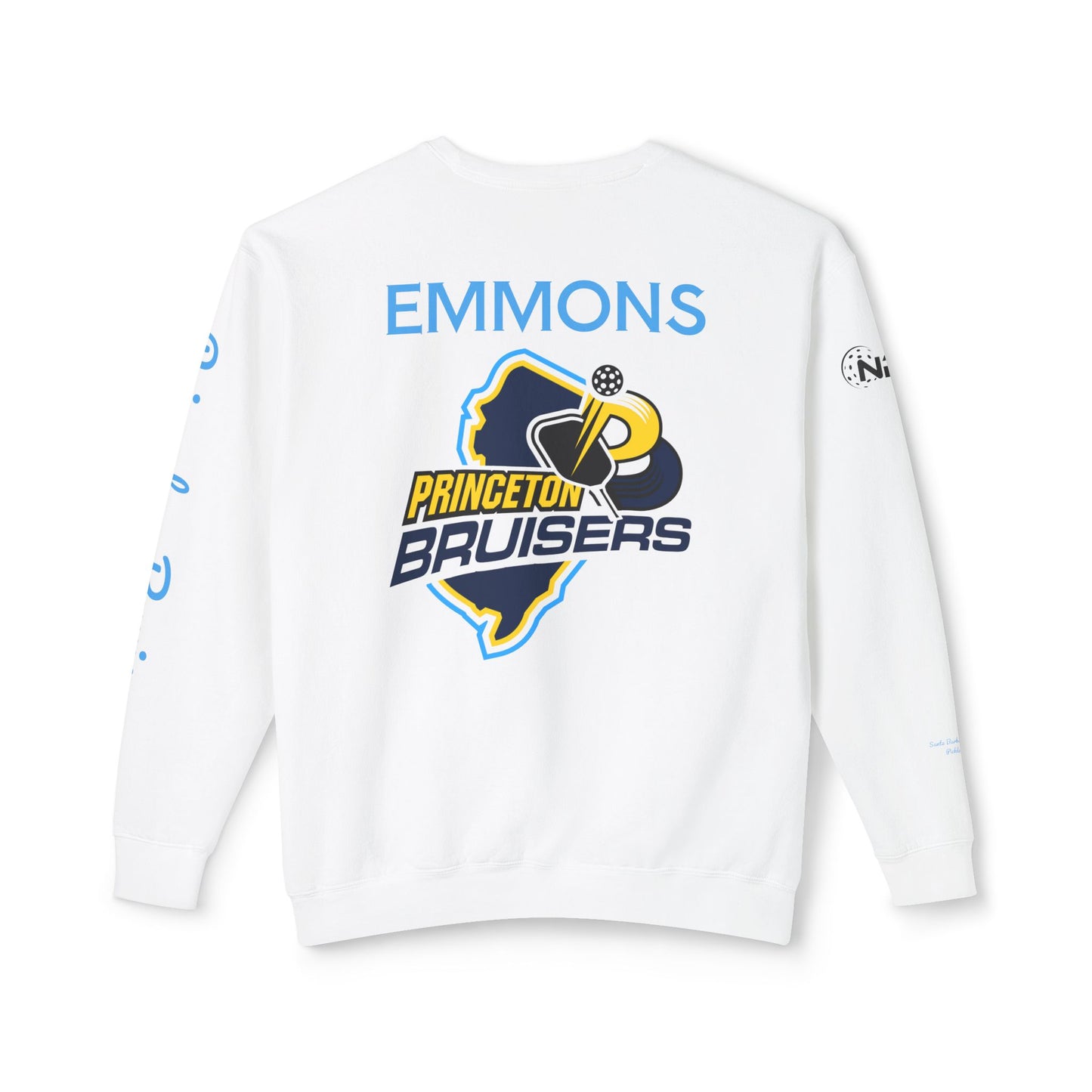 Princeton Bruisers Garment Dyed Customized Beach Crew. Customize back
