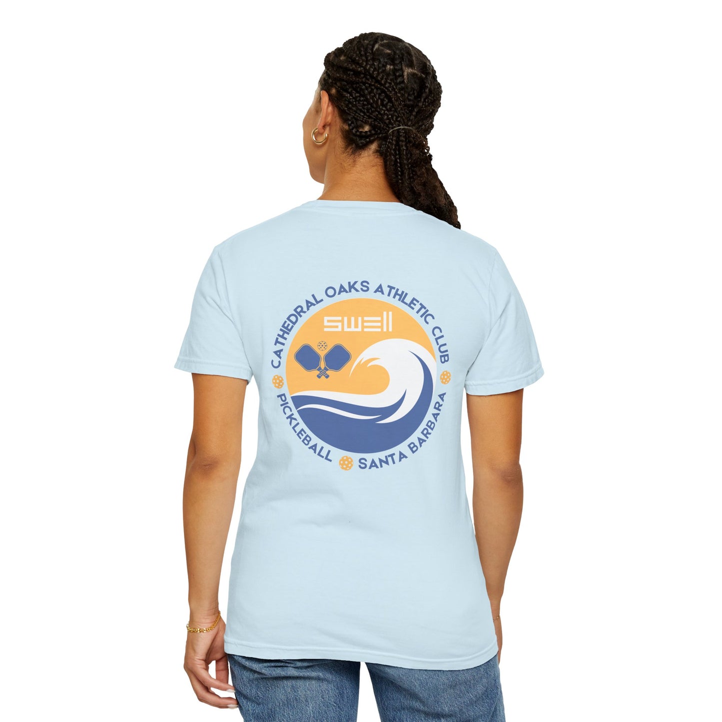 Cathedral Oaks Athletic Club - SWELL - Pickleball Unisex Garment-Dyed T-shirt