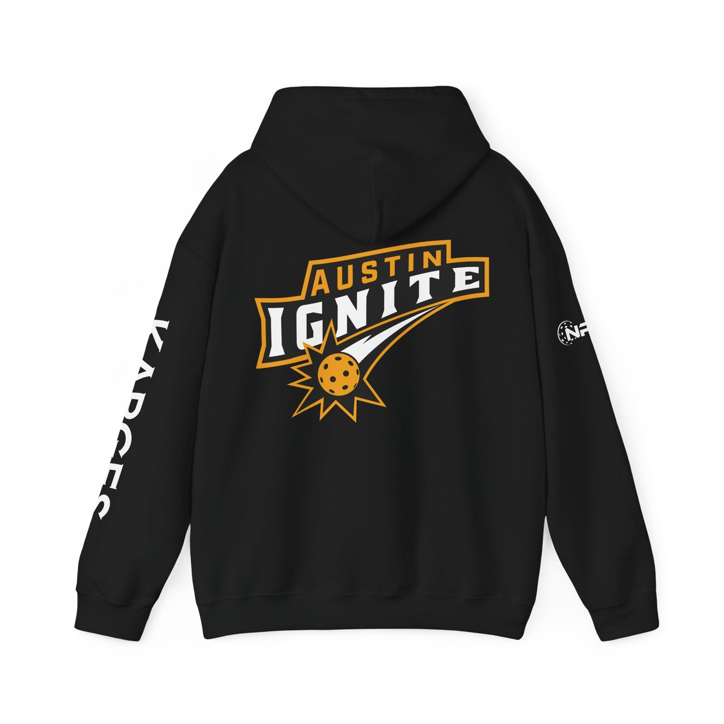 Austin Ignite NPL Team (All caps last name sleeve) Large logo back