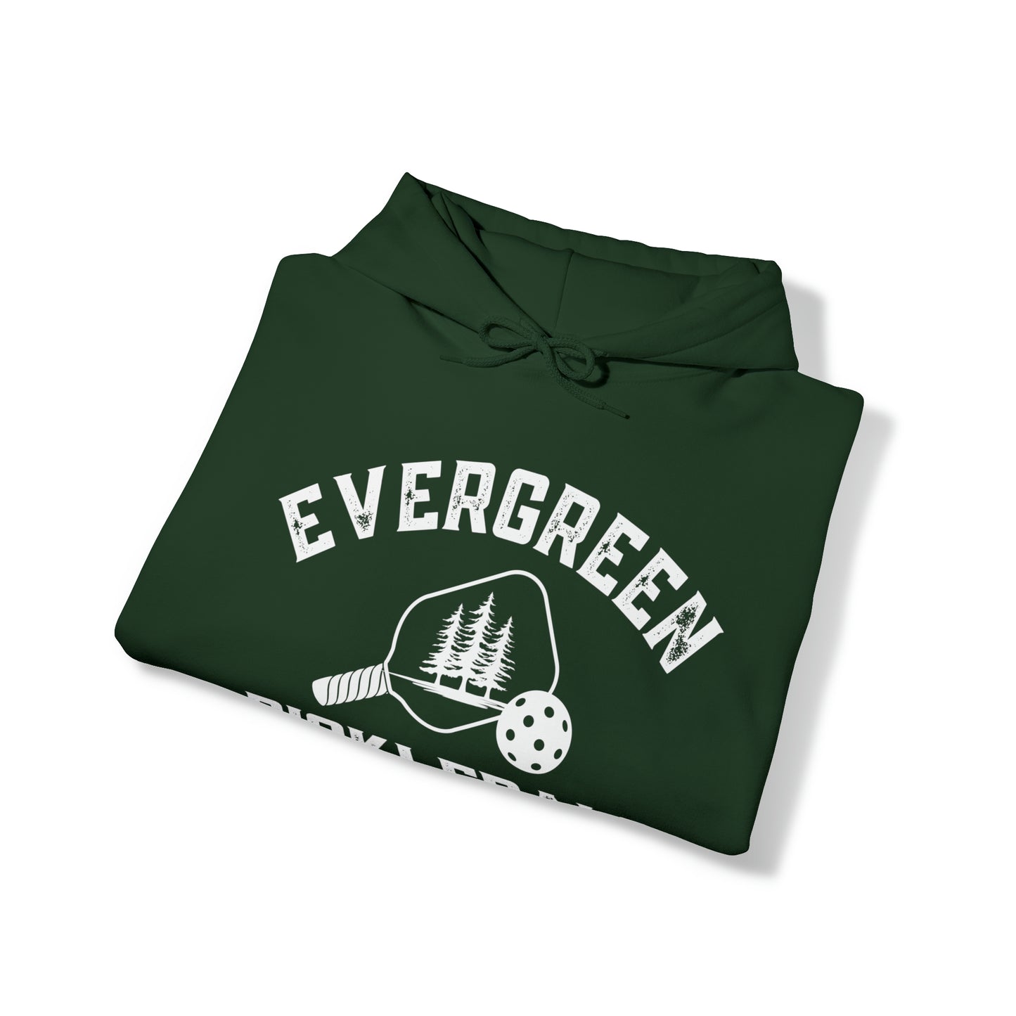 Evergreen Pickleball — Customize Me Hoodie. Add to sleeves and back! Unisex Heavy Blend™ Hooded Sweatshirt