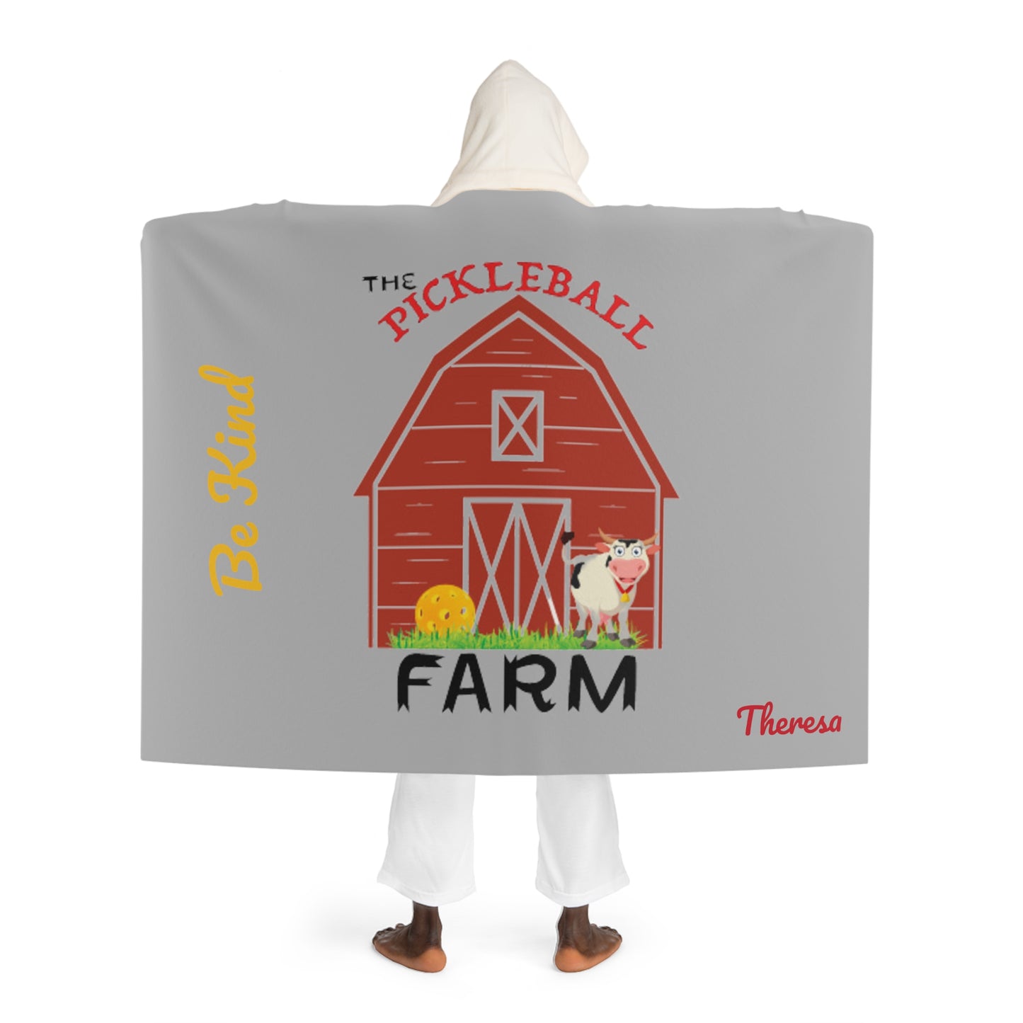 The Pickleball Farm - Hooded Sherpa Fleece Blanket