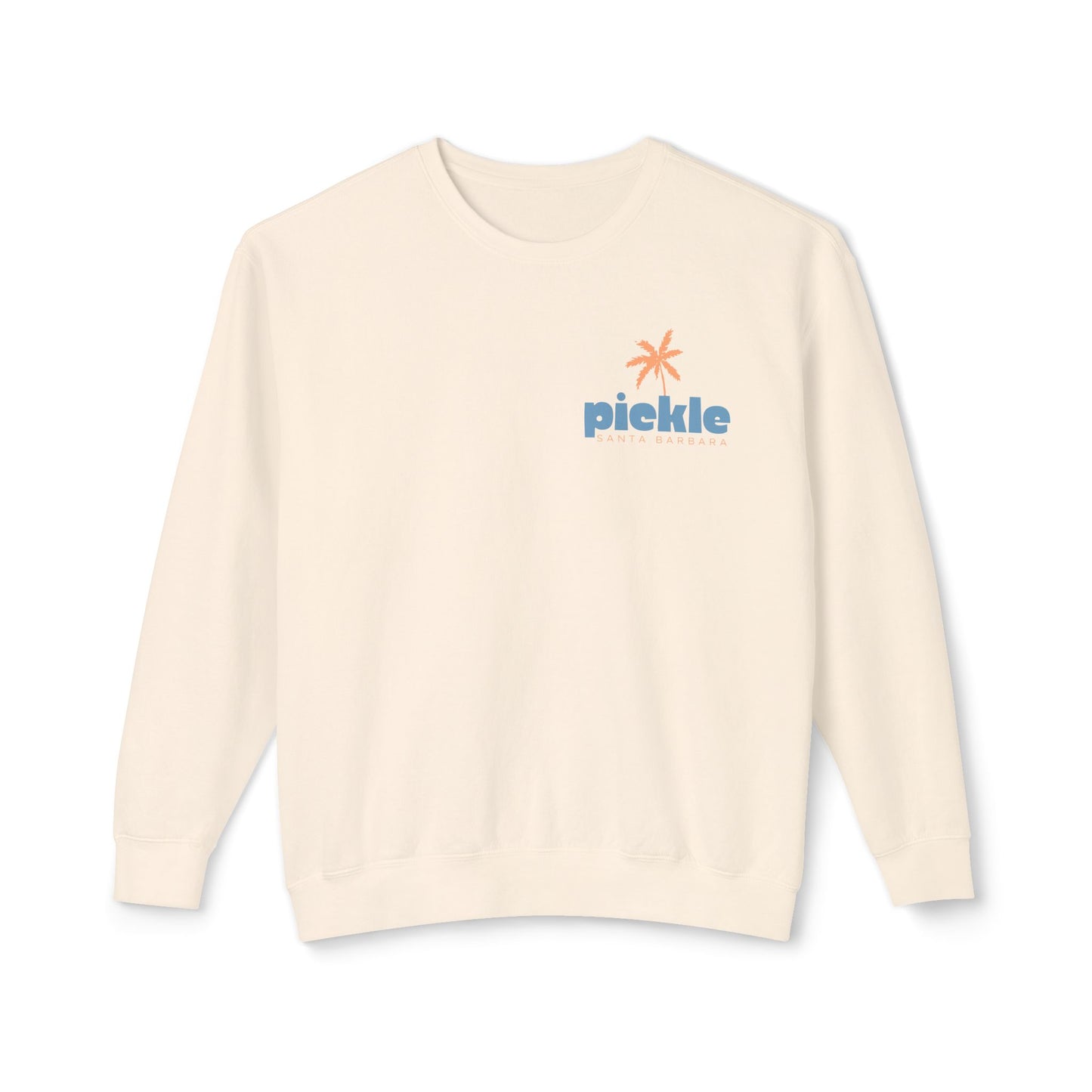 PICKLE Palm Tree (Blue Green) - Santa Barbara (or your city) Lightweight Crew - Garment Dyed