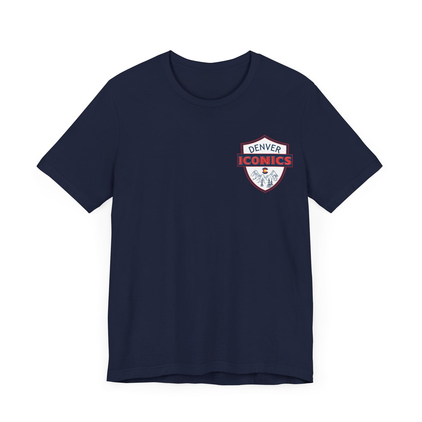 Denver Iconics Unisex Jersey Short Sleeve Tee - 100% cotton Bella Canvas - add name to back