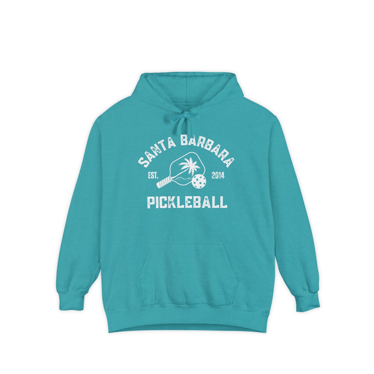 Adult Santa Barbara Pickleball Unisex Garment-Dyed Hoodie- can have name on back