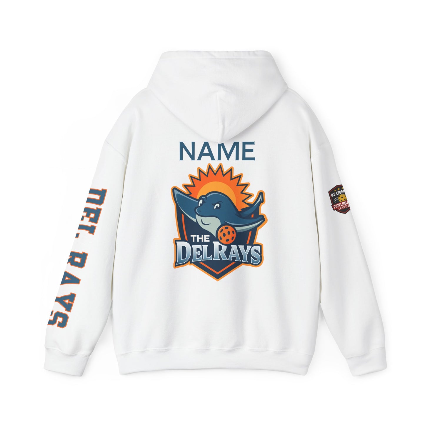 The Del Raysl Unisex Hoodie - Add name - optional US Legends logo sleeve