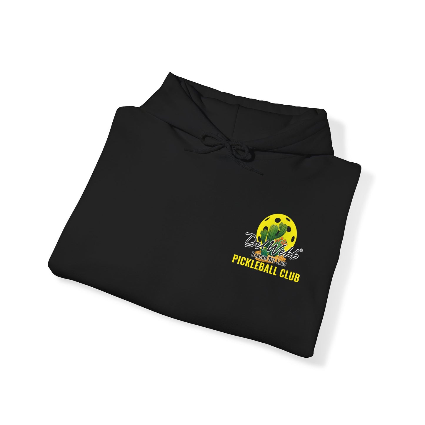 Del Webb Pickleball Club Hoodie - left chest logo/back logo - customize sleeve