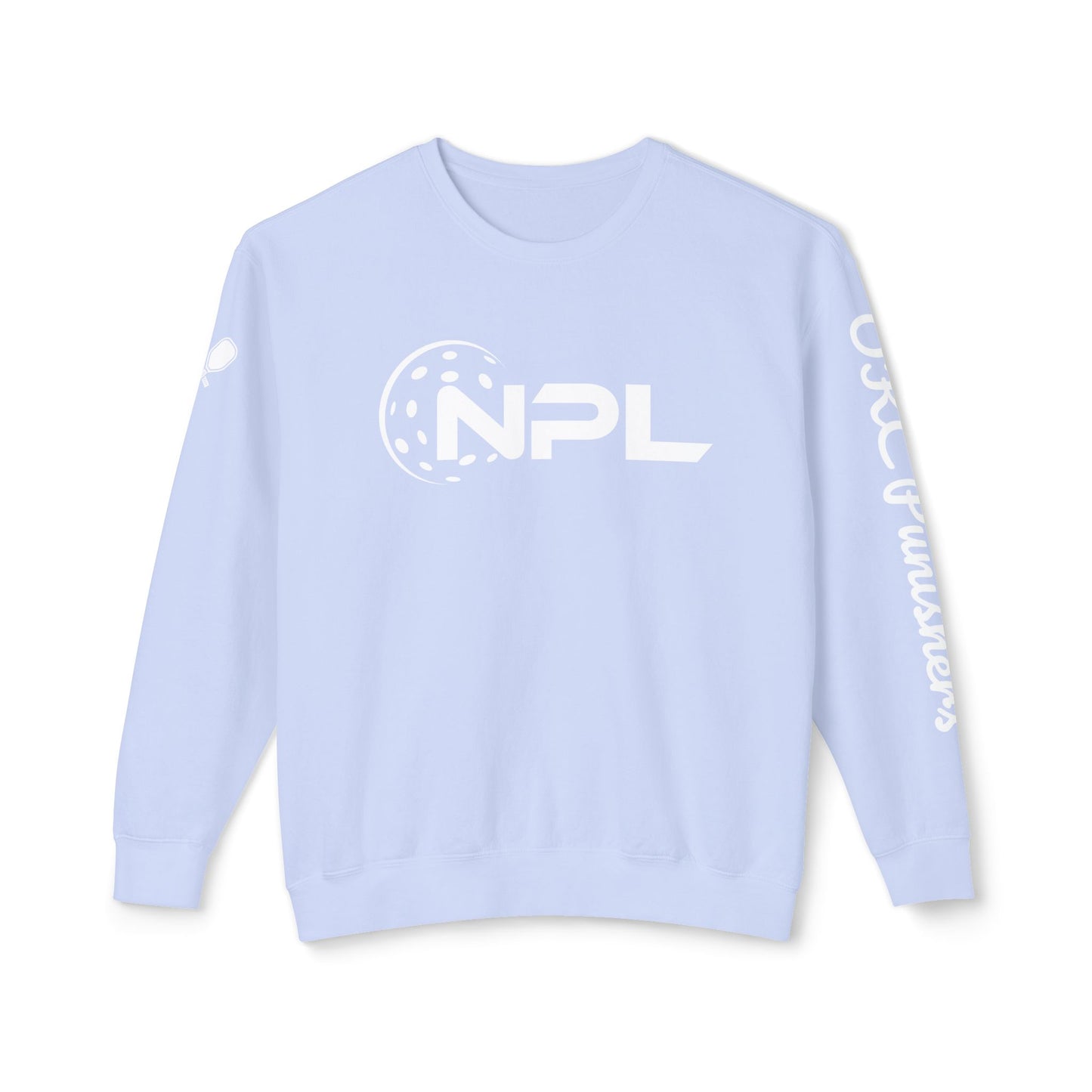 NPL Garment Dyed- Unisex Garment Dyed Lightweight Crew - Customize Sleeve w/ Name