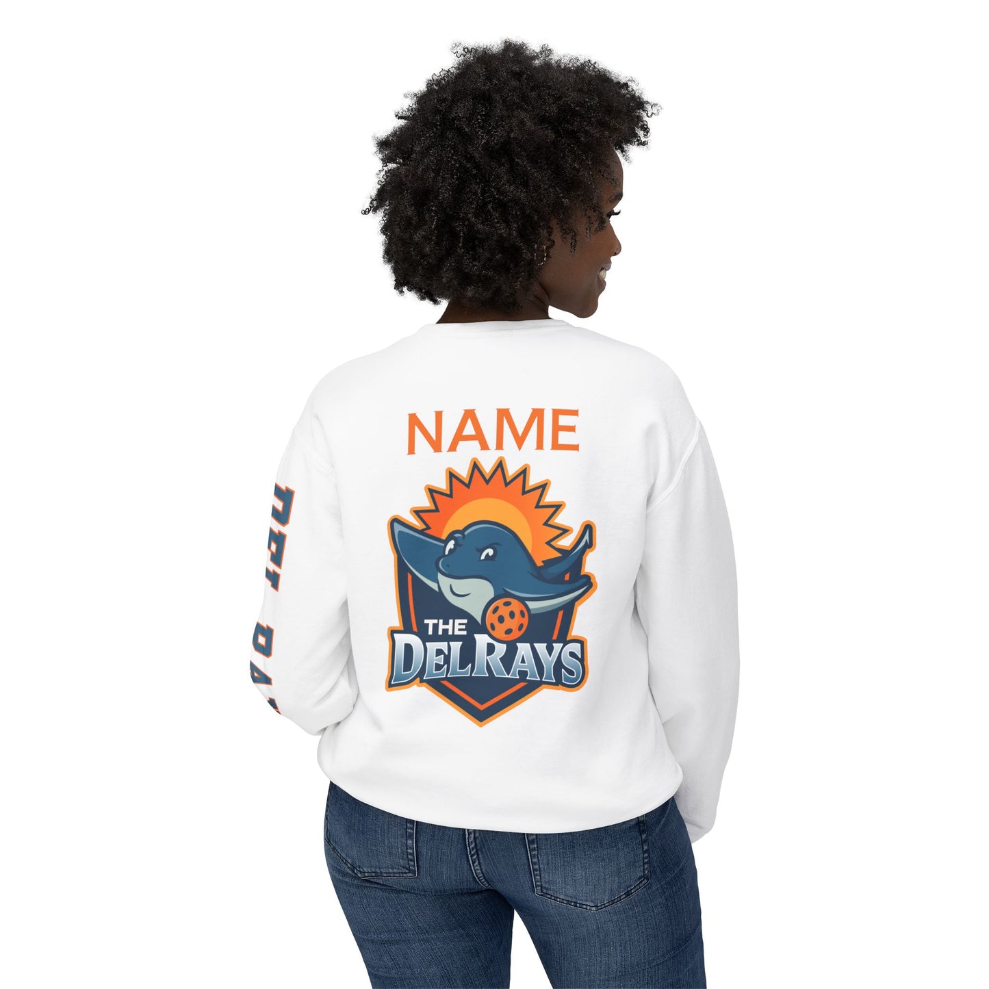 The Del Rays Unisex Extra Lightweight 100% Cotton Crew - Add Name