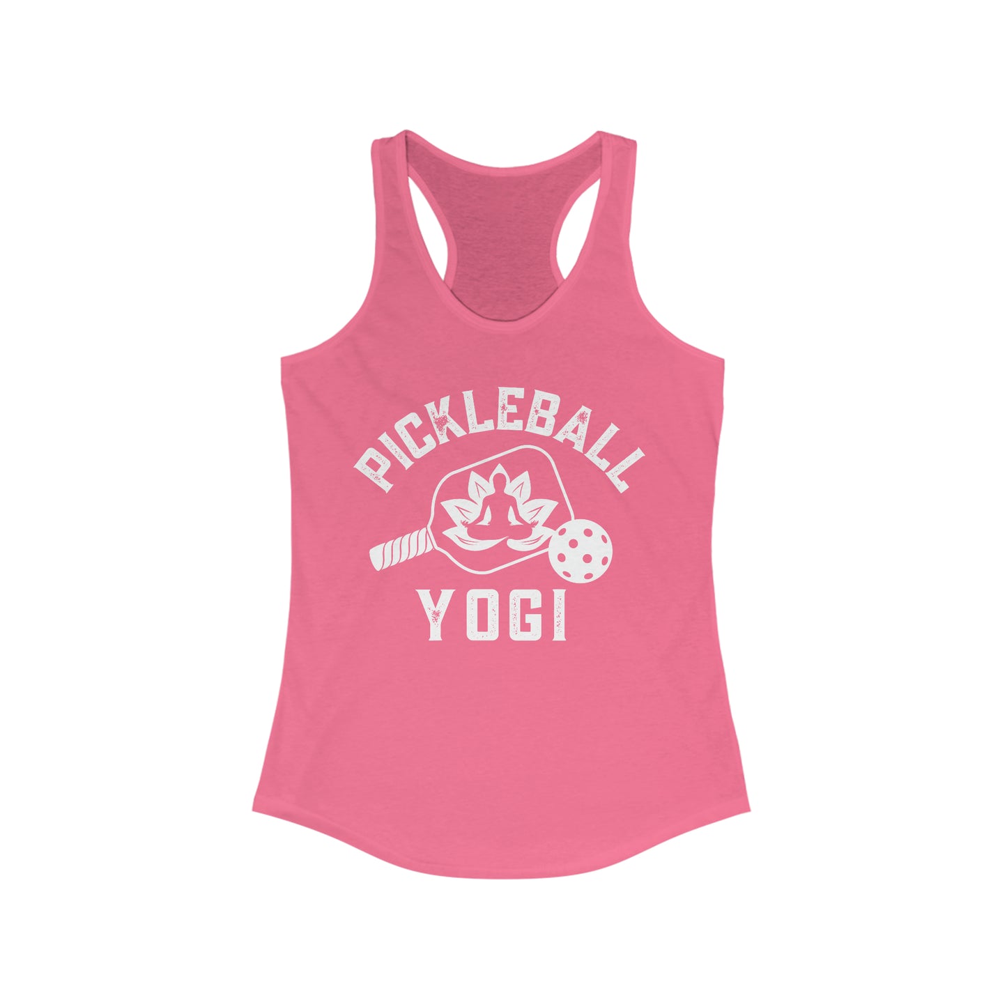 Pickleball Yogi - No words on back. Women's Ideal Racerback Tank