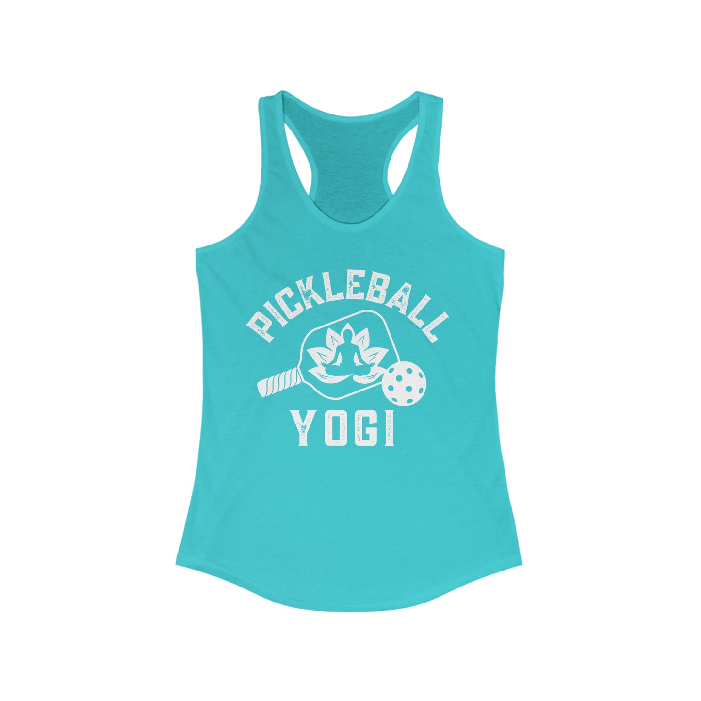 Pickleball Yogi - No words on back. Women's Ideal Racerback Tank