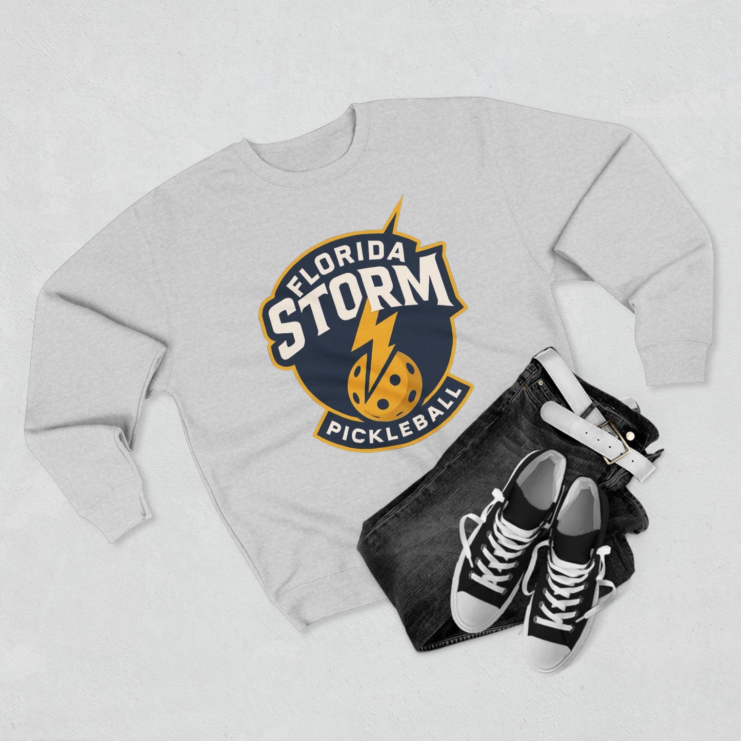 Florida Storm Unisex Crew- 2 sided (can personalize) warmer  80% cotton, 20% polyester