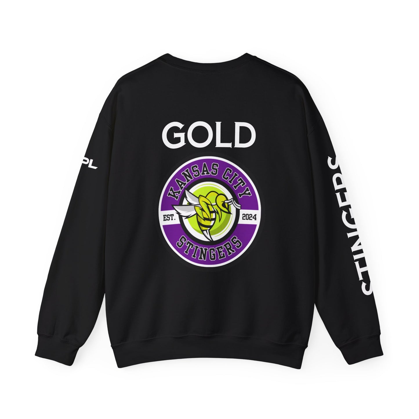 GOLD Kansas City Stingers Crew, 50/50 - Customize name any side
