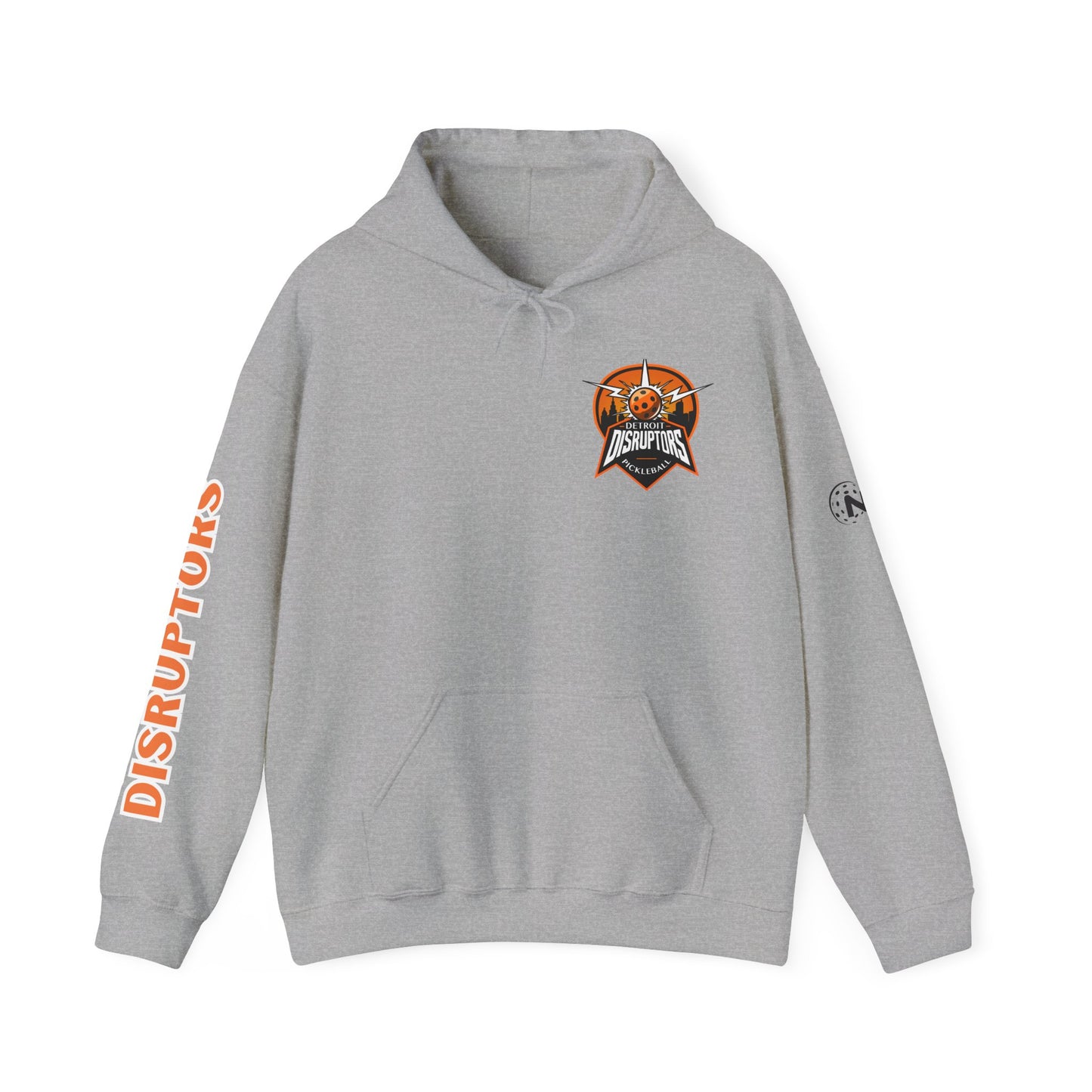 Detroit Disruptors Unisex Hoodie - Customize Sleeve or Back w/ Name - 50% cotton/poly (add in instructions)