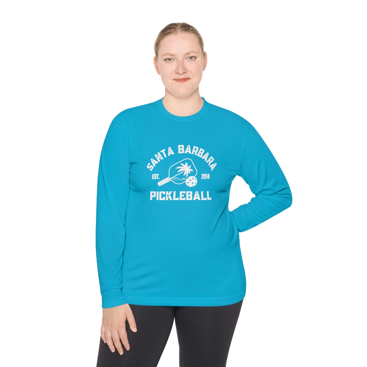 Santa Barbara Pickleball - Unisex Moisture Wicking SPF 40, Lightweight Long Sleeve Tee