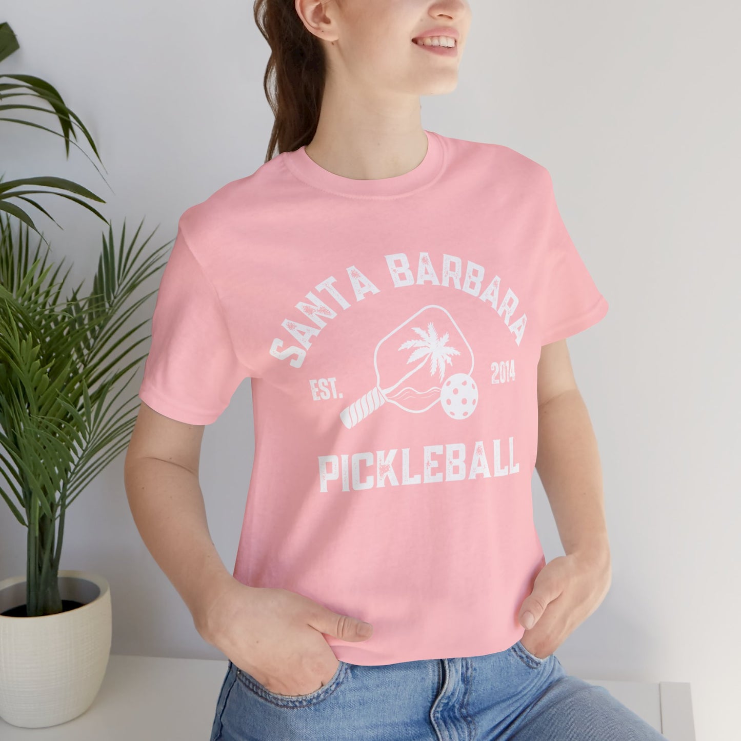 Santa Barbara Pickleball original - 2 day - Unisex 100% airline cotton Jersey Short Sleeve Tee