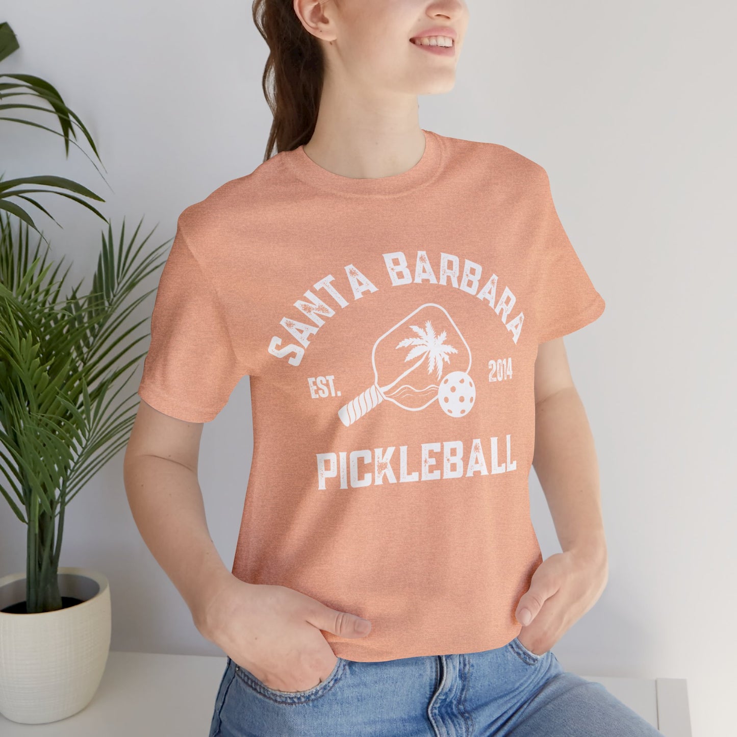 Santa Barbara Pickleball original - 2 day - Unisex 100% airline cotton Jersey Short Sleeve Tee