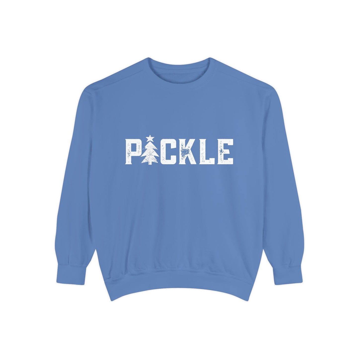 PICKLE Tree Medium Weight Unisex Garment Dyed Collegiate Crew - can custom,I’ve back