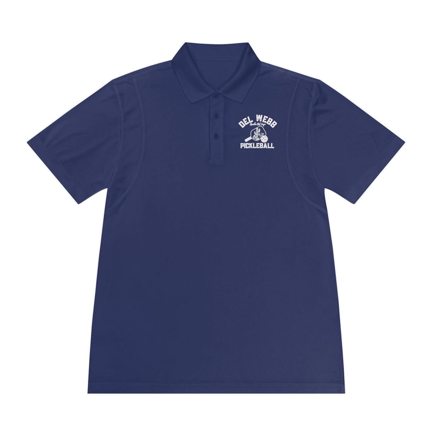 Del Webb Pickleball Men's Sport Polo Shirt. Can customize back