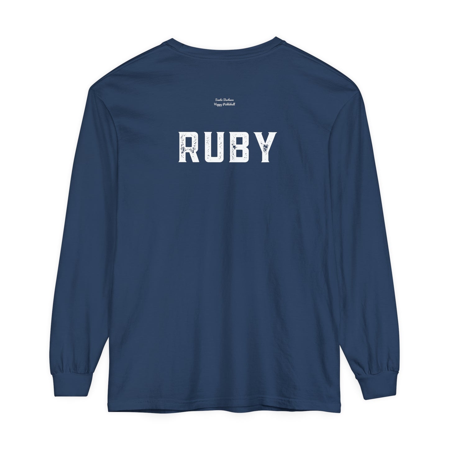 Pickleball Pro - Ruby - Unisex Garment-dyed Long Sleeve T-Shirt