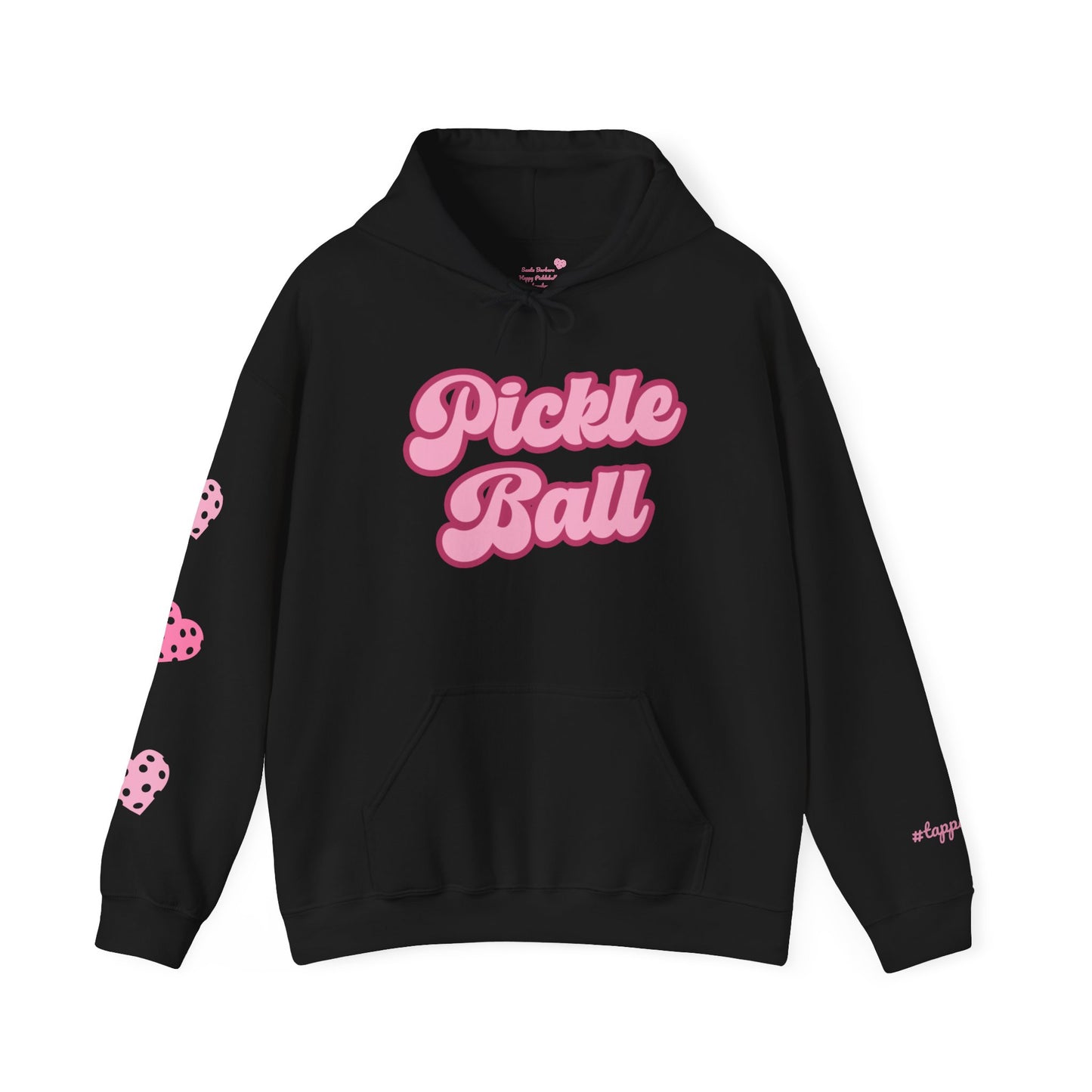 Kara’s Pickleball Retro Hoodie -#tappaddles on sleeve (or your name)