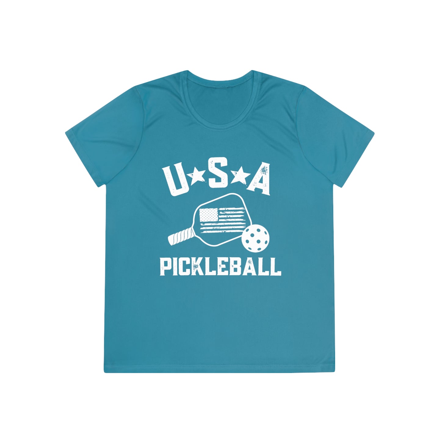 USA Pickleball - Ladies Fit SPFb 40 Moisture-wicking Competitor Tee