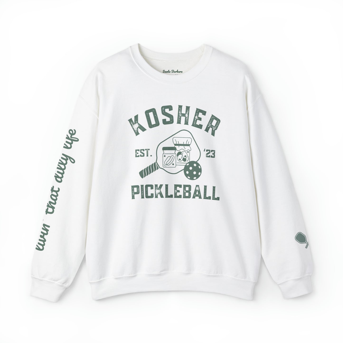 Kosher Pickleball Crew - Livin’ that dilly life! Can add your name to the sleeve please add in notes