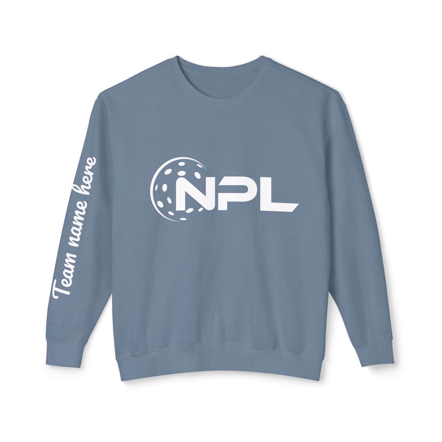 NPL Customize Any Side Unisex Lightweight Garment Dyed Crew