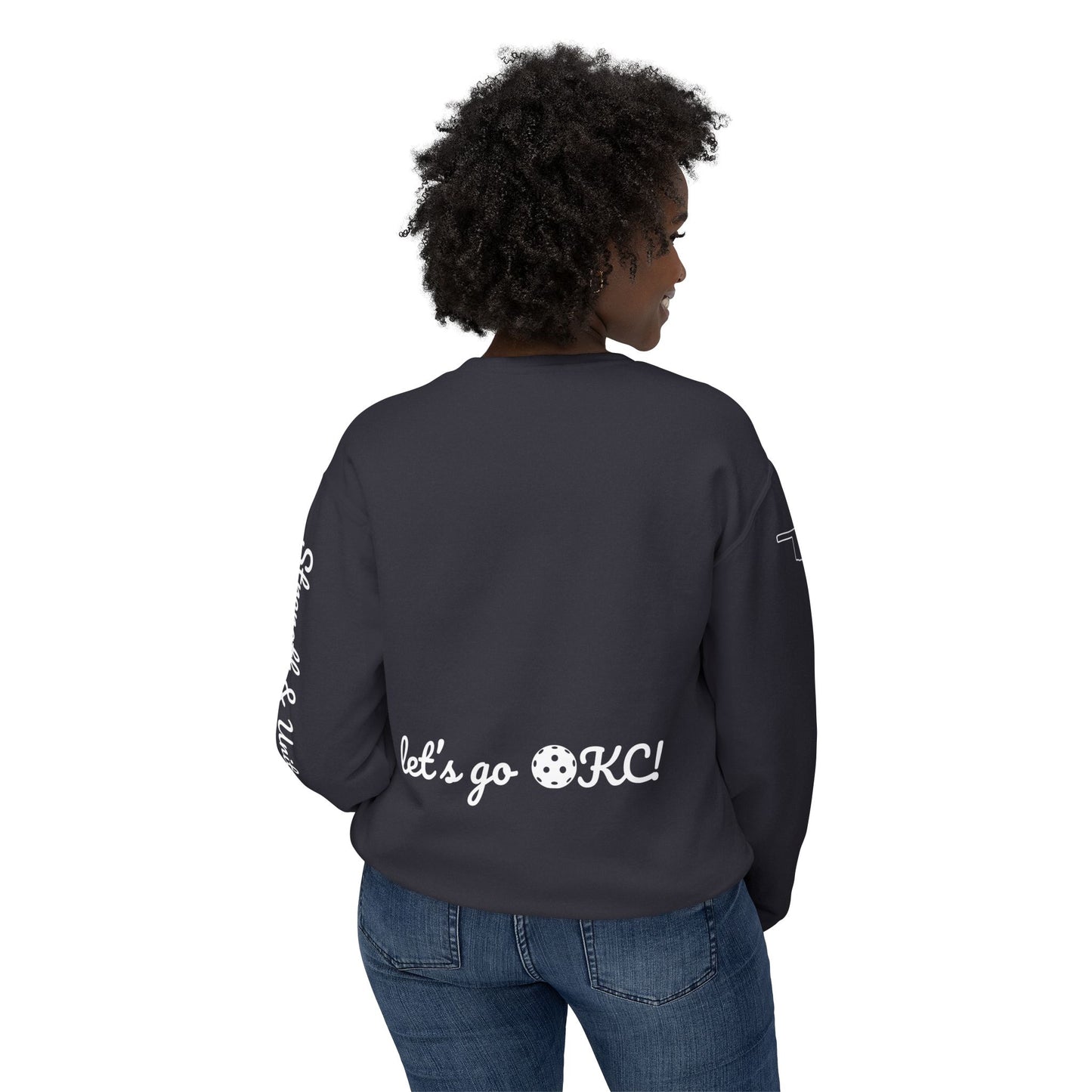 OKC Puunishers Unisex Garment Dyed Lightweight Crew 100% cotton -add name sleeve or back