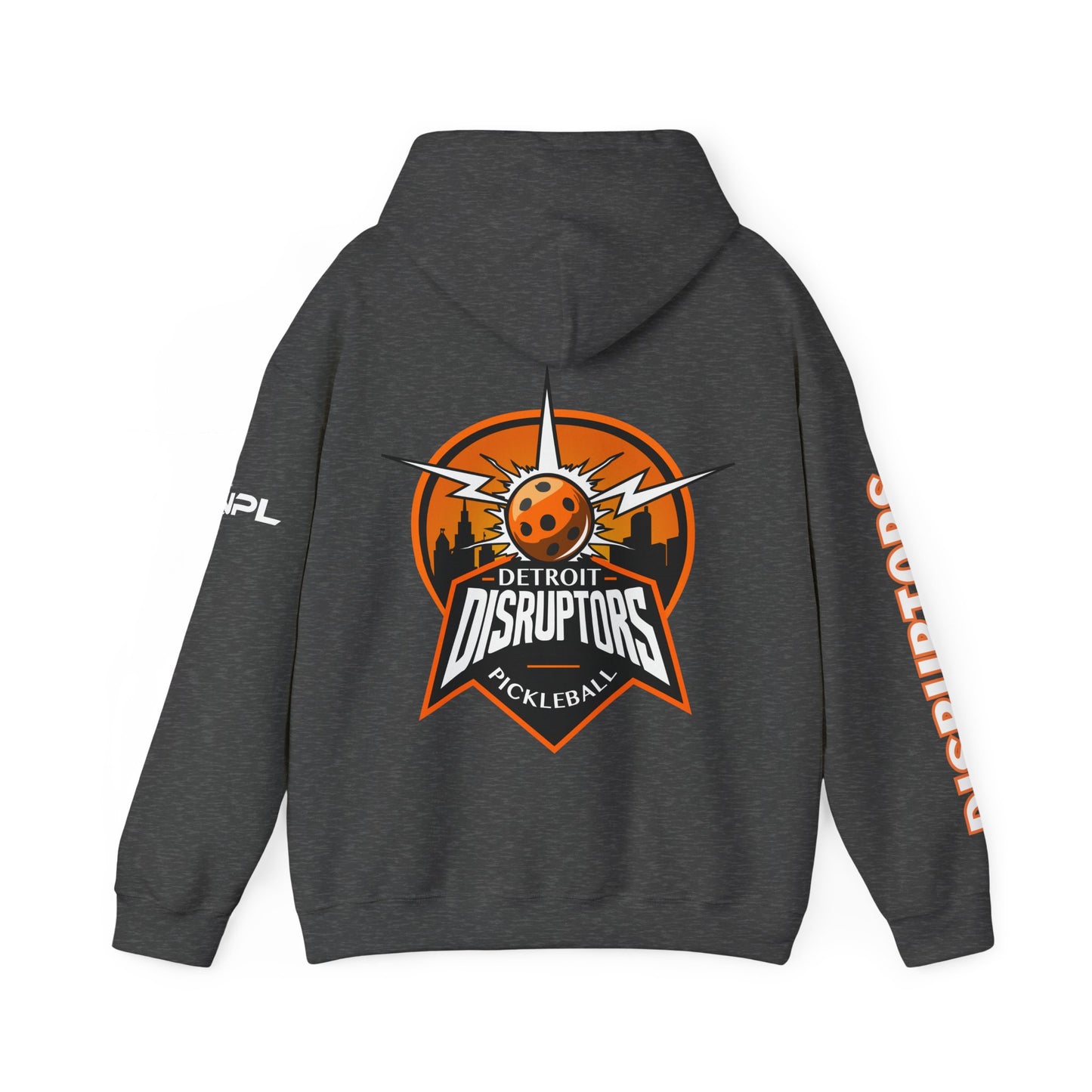 Detroit Disruptors Unisex Hoodie - Customize Sleeve or Back w/ Name - 50% cotton/poly (add in instructions)