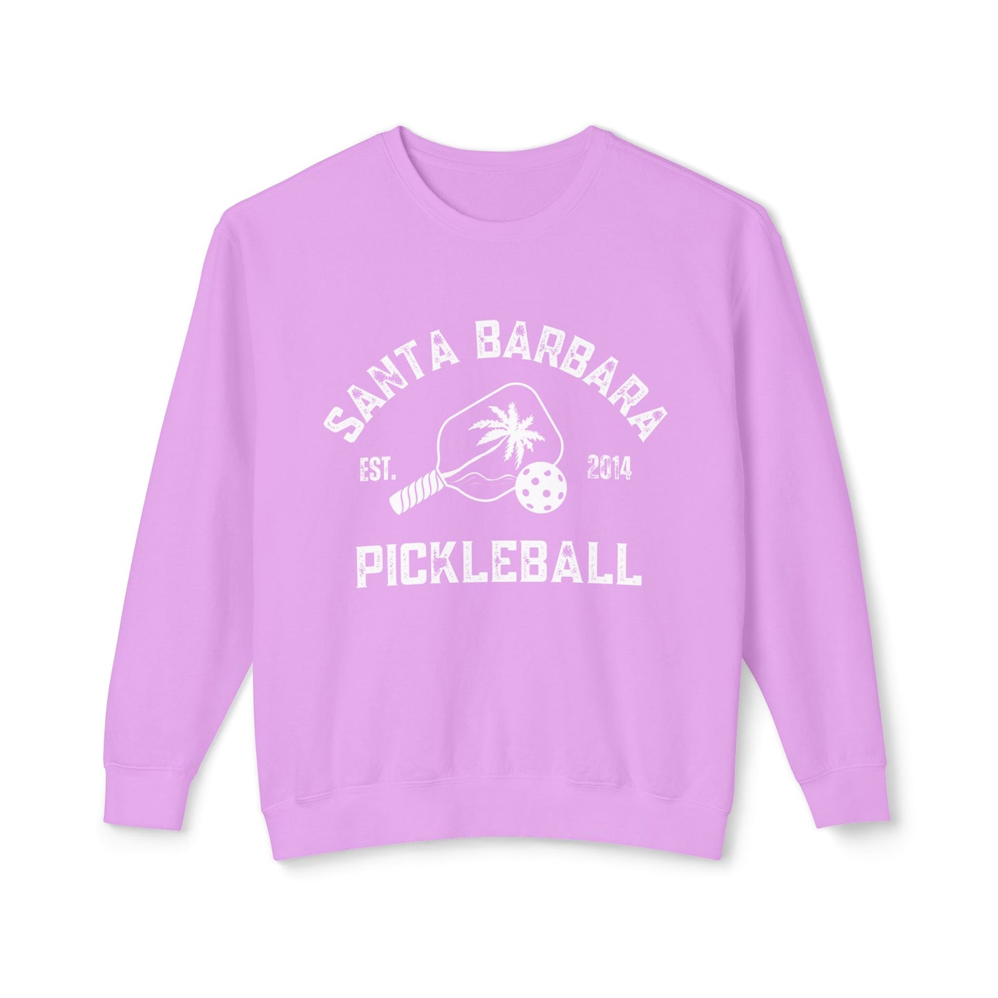 Santa Barbara Unisex Lightweight Garment Dyed Sweatshirt -can customize sleeve