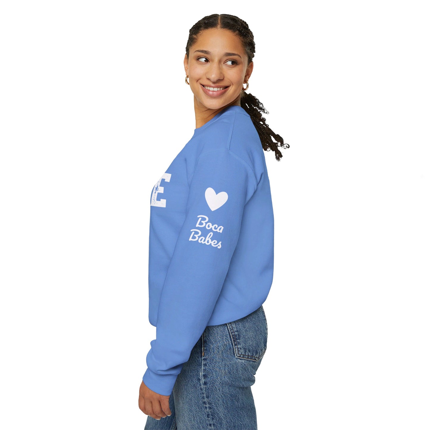 Boca Babes - 50/50 Plush - (heathered & solid colors) personalize sleeve and or back