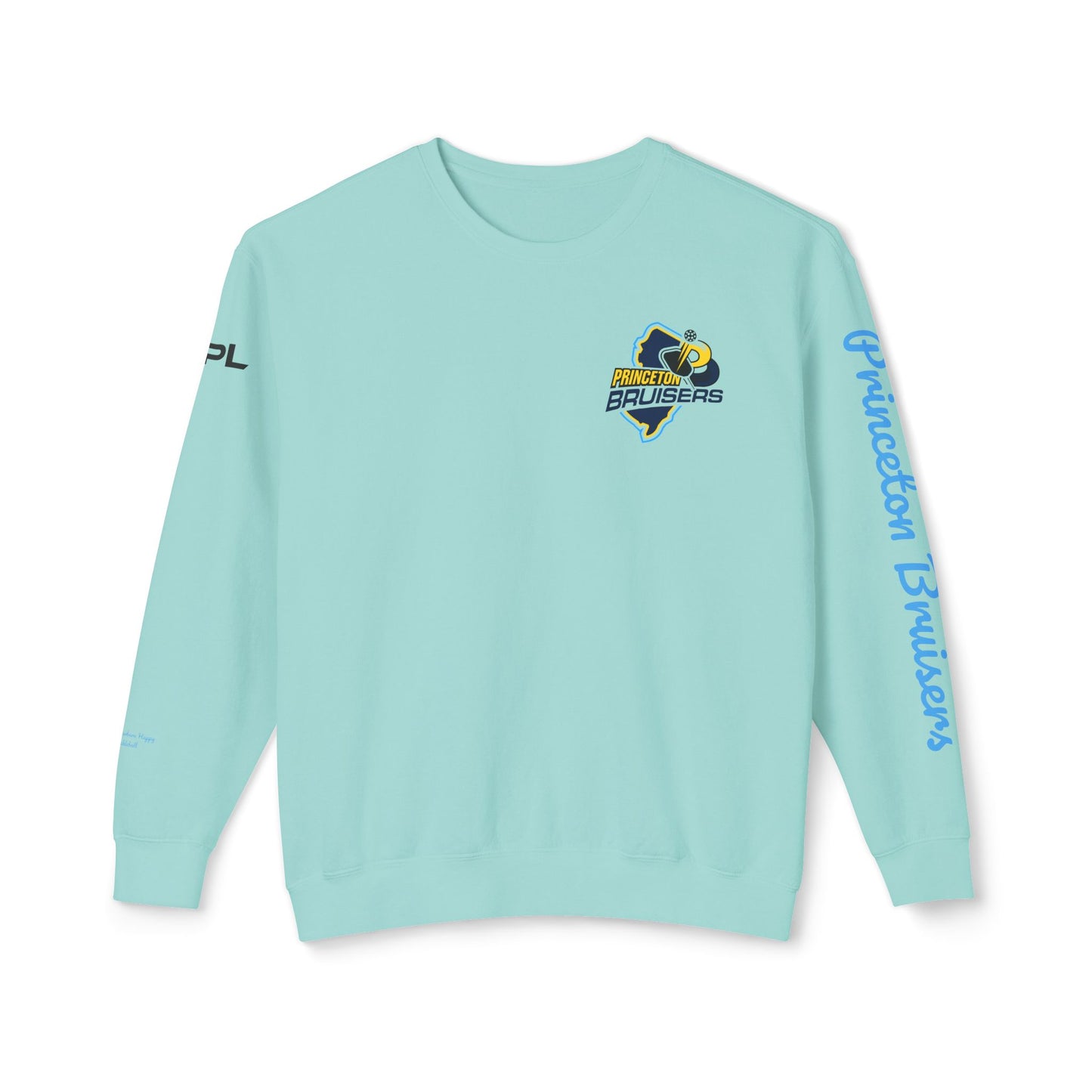 Princeton Bruisers Garment Dyed Customized Beach Crew. Customize back