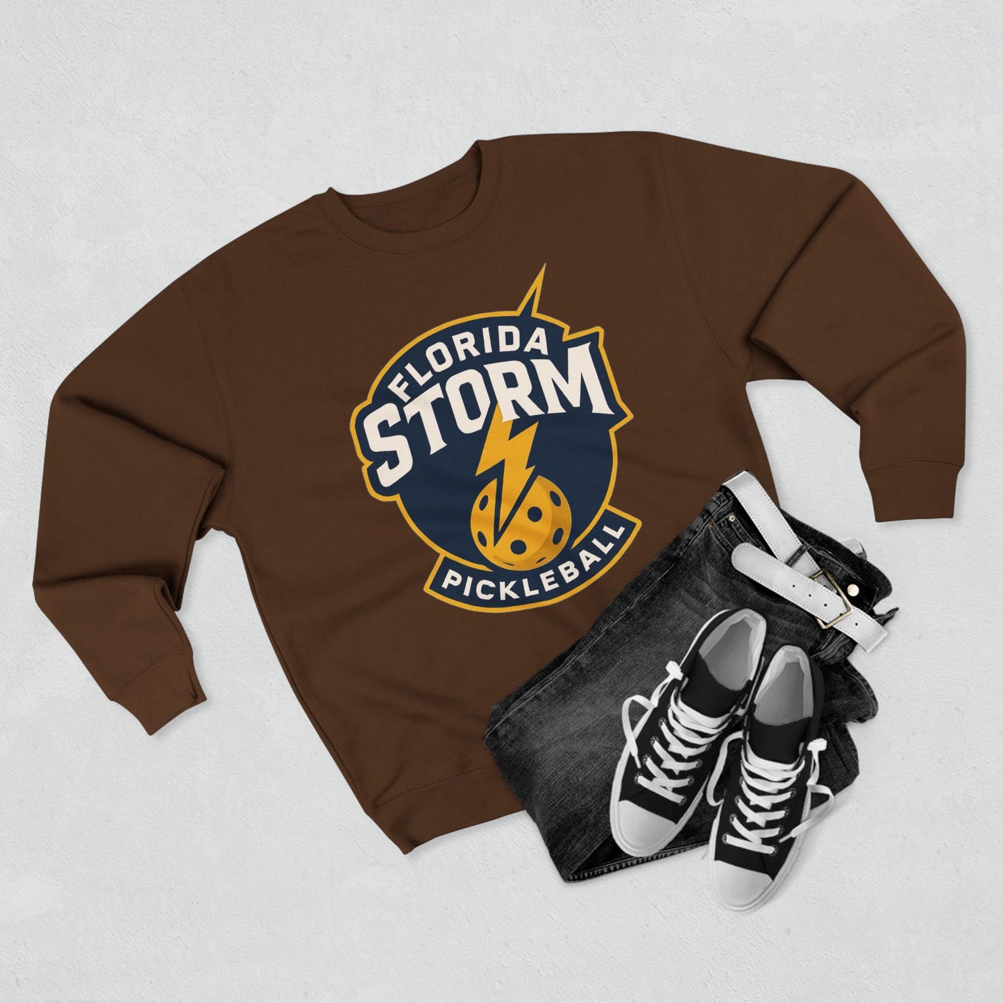 Florida Storm Unisex Crew- 2 sided (can personalize) warmer  80% cotton, 20% polyester