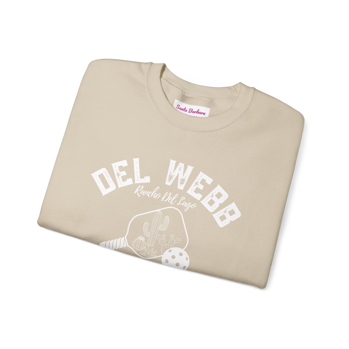 Copy of Del Webb Pickleball Beachy Style - Dink in the Desert - Unisex Crew -ca add name to sleeve with paddles