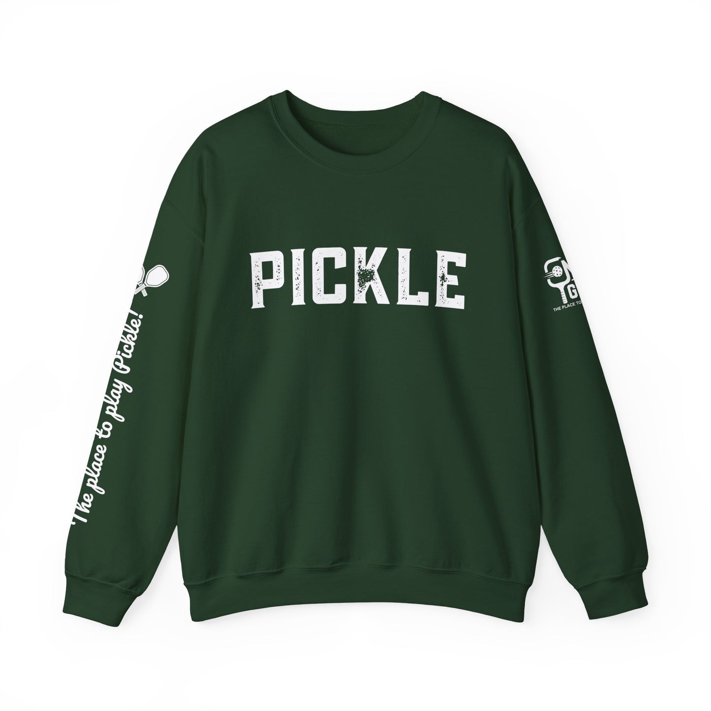Net Game PICKLE Distressed Crew- add name under paddle, free