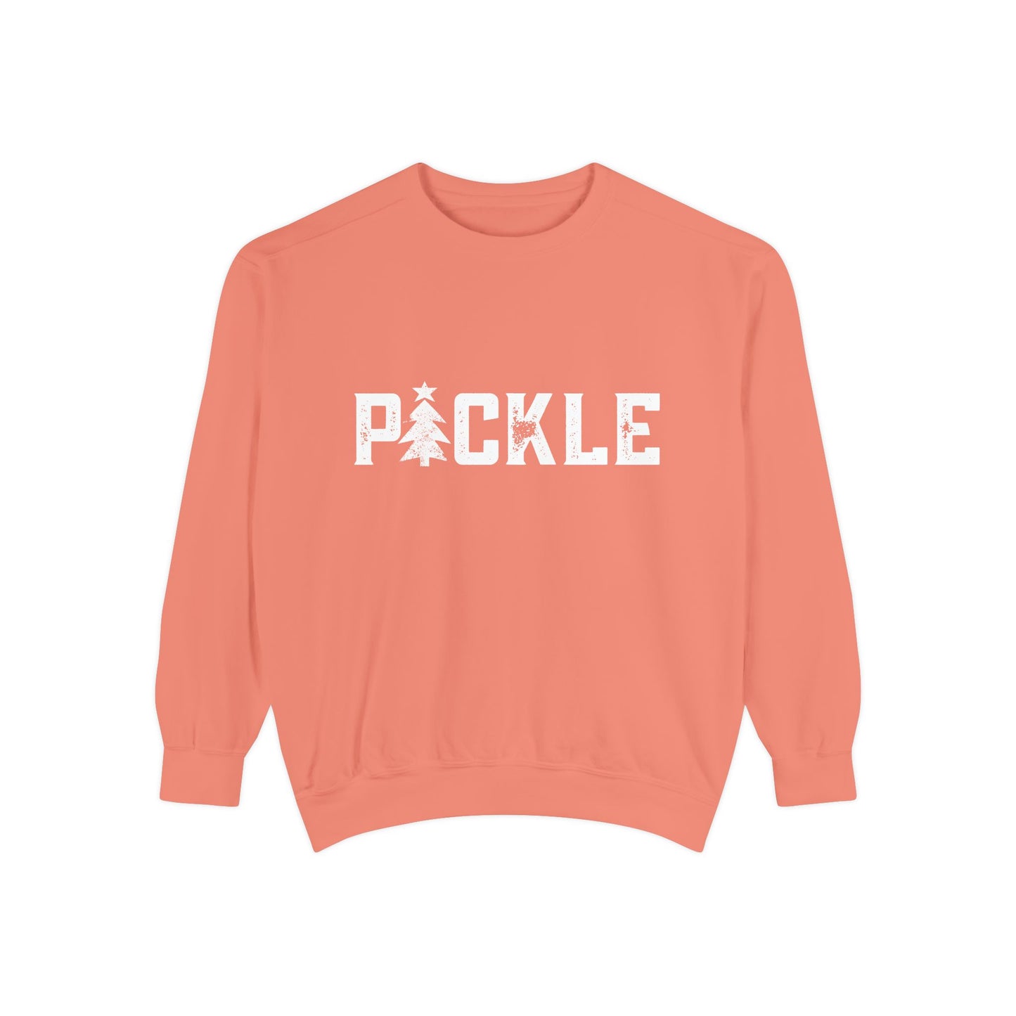 PICKLE Tree Medium Weight Unisex Garment Dyed Collegiate Crew - can custom,I’ve back