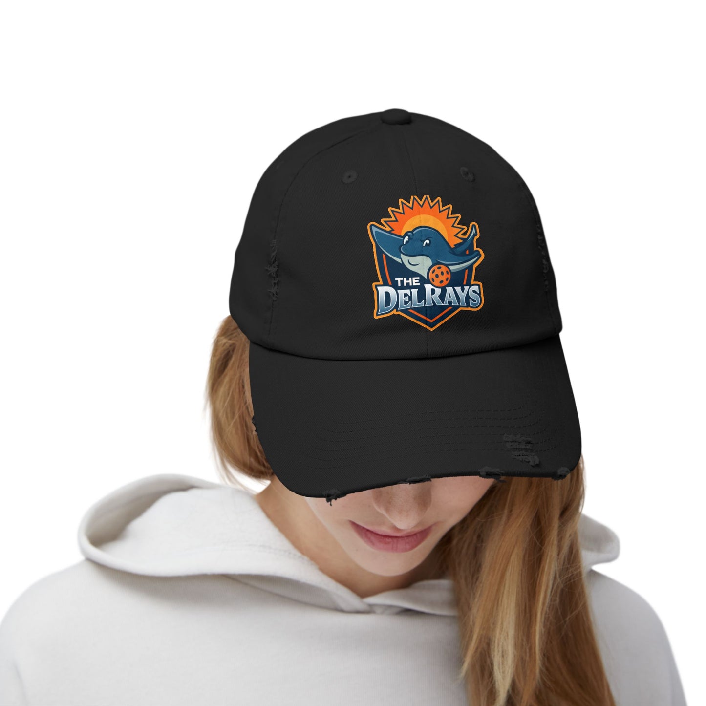 The Del Rays Unisex Distressed Hat - Printed - NOT embroidered
