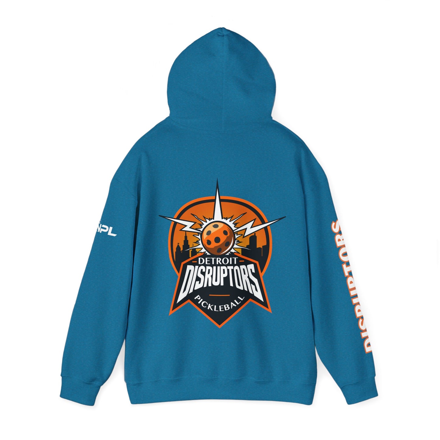 Detroit Disruptors Unisex Hoodie - Customize Sleeve or Back w/ Name - 50% cotton/poly (add in instructions)