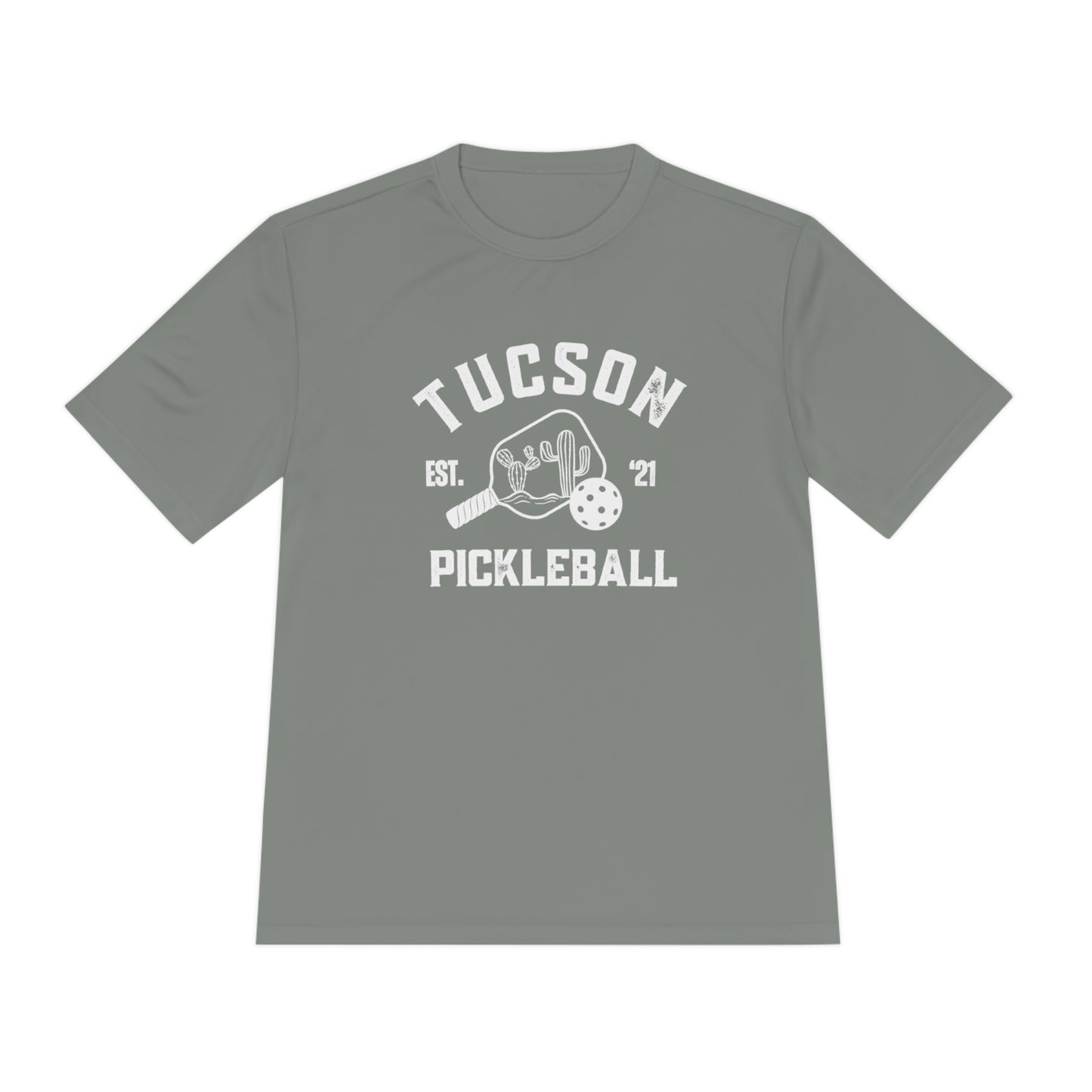Tucson AZ Pickleball - SPF 40, Unisex Moisture Wicking Tee. Can customize back